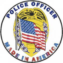 Police Officer Made In America - Sticker
