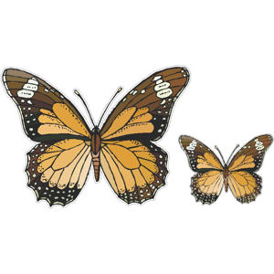 Orange Butterfly - Vinyl Sticker at Sticker Shoppe