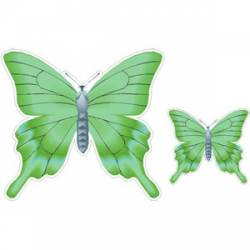 Green Butterfly - Vinyl Sticker