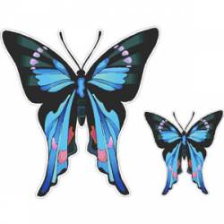 Blue & Black Butterfly - Vinyl Sticker