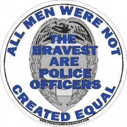 All Men Were Not Created Equal Police Officer - Decal