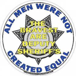 7 Point Star All Men Were Not Created Equal Deputy Sheriff - Decal