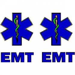 EMT Star Of Life - Helmet Decal Pair