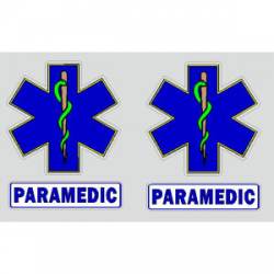 Paramedic Star Of Life - Helmet Decal Pair