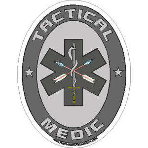 Tactical Medic - Oval Decal at Sticker Shoppe