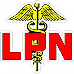 LPN With Caduceus - Decal