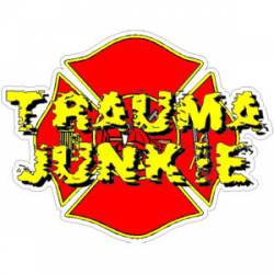 Trauma Junkie Maltese Cross - Decal