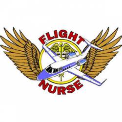 Flight Nurse With Wings - Decal