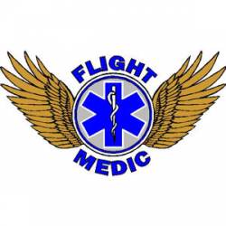 Flight Medic Star Of Life With Wings - Decal