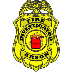 Fire Arson Investigator Badge - Decal at Sticker Shoppe