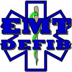 EMT DEFIB Star Of Life - Decal