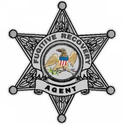 6 Point Star Badge Fugitive Recovery Agent - Decal