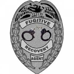 Fugitive Recovery Agent Badge - Vinyl Sticker