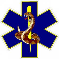 Star Of Life With Snake - Decal