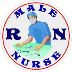 Male Registered Nurse RN - Decal