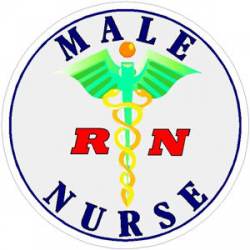 Male Nurse RN - Sticker