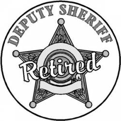 5 Point Star Deputy Sheriff Retired - Decal