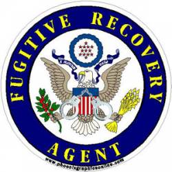Fugitive Recovery Agent - Blue Sticker