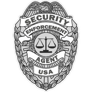 Security Enforcement Agent Badge - Decal at Sticker Shoppe