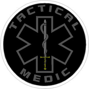 Tactical Medic Black Star Of Life - Decal at Sticker Shoppe