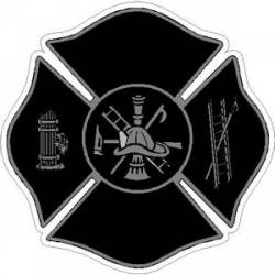 Black Maltese Cross - Decal