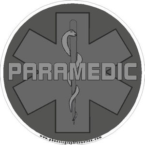 Paramedic Subdued Star Of Life - Decal At Sticker Shoppe