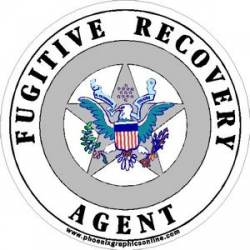 Fugitive Recovery Agent Round - Vinyl Sticker