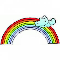 Rainbow With Cloud - Sticker