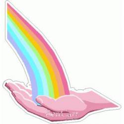 Rainbow In Hand - Sticker