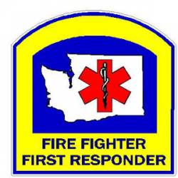 Firefighter First Responder Washington State - Sticker