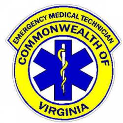 Virginia Emergency Medical Technician - Sticker