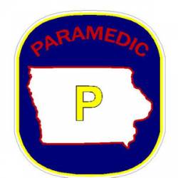 Iowa Paramedic With State - Sticker