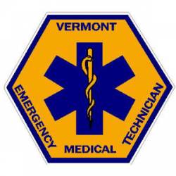 Vermont Emergency Medical Technician - Sticker