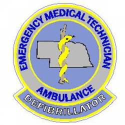 Nebraska EMT Defibrillator - Sticker