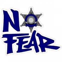 6 Point Star Deputy Sheriff No Fear - Decal