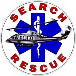 Helicopter Search & Rescue Star Of Life - Decal