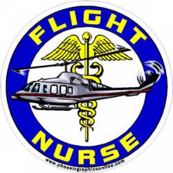 Flight Nurse With Caduceus - Decal