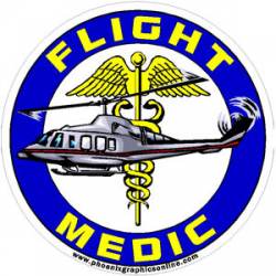 Flight Medic With Helicopter - Decal