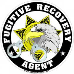 7 Point Star Fugitive Recovery Agent With Eagle - Decal