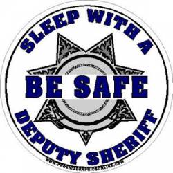 7 Point Star Be Safe Sleep With A Deputy Sheriff - Sticker