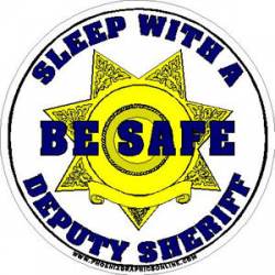 7 Point Star Be Safe Sleep With A Deputy Sheriff - Decal