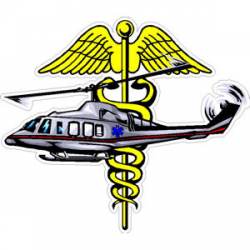 Caduceus With Helicopter - Decal