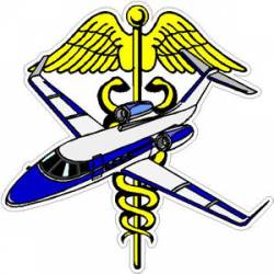 Caduceus With Jet - Decal