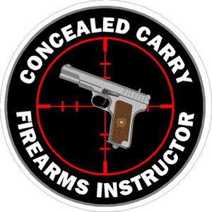 Concealed Carry Firearms Instructor - Sticker at Sticker Shoppe