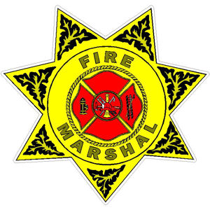 7 Point Fire Marshal Badge - Decal at Sticker Shoppe