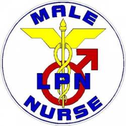 Male Nurse LPN - Vinyl Sticker