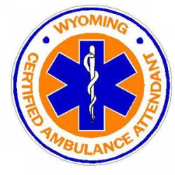 Wyoming Certified Ambulance Attendant - Sticker