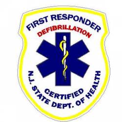 New Jersey First Responder Defib - Sticker