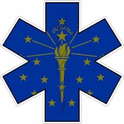 State of Indiana Star of Life - Decal