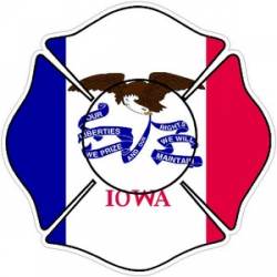 State of Iowa Maltese Cross - Decal